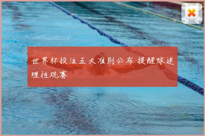 世界杯投注五大准则公布 提醒球迷理性观赛
