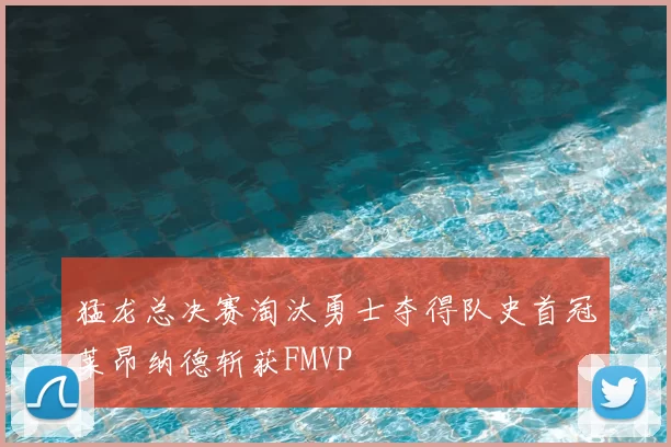 猛龙总决赛淘汰勇士夺得队史首冠莱昂纳德斩获FMVP