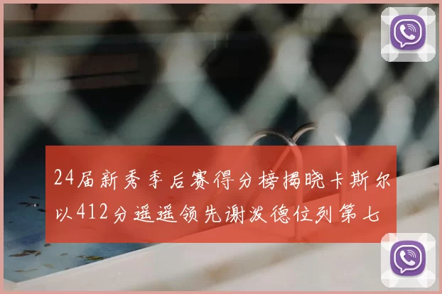 24届新秀季后赛得分榜揭晓卡斯尔以412分遥遥领先谢泼德位列第七