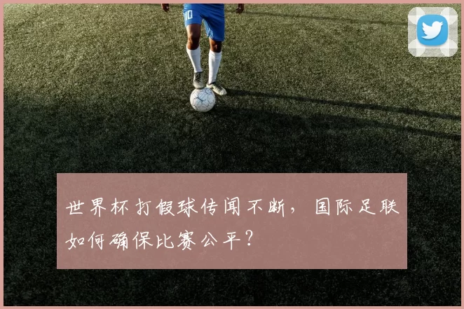 世界杯打假球传闻不断，国际足联如何确保比赛公平？