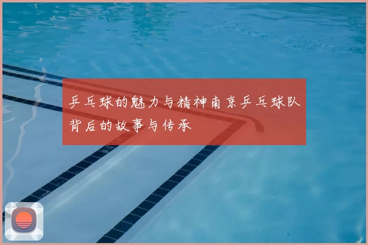 乒乓球的魅力与精神南京乒乓球队背后的故事与传承